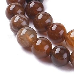 Natural Striped Agate/Banded Agate Beads Strands&nbsp;X-G-G582-8mm-55