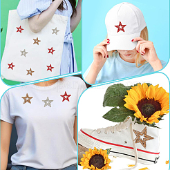 24Pcs 3 Colors Star Glass Rhinestone Hotfix Rhinestone&nbsp;DIY-DR0002-05