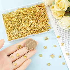 500Pcs 5 Styles Alloy Daisy Spacer Beads&nbsp;FIND-SP0002-22C