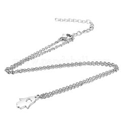 Tarnish Resistant 201 Stainless Steel Pendants Necklaces&nbsp;NJEW-S063-TN453-1