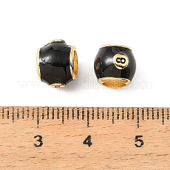 Brass Enamel European Beads&nbsp;KK-CBA9CBD-15G