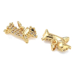 Brass Micro Pave Cubic Zirconia Pendants&nbsp;KK-A291-24A-G