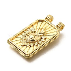 Rectangle Brass Pendants&nbsp;KK-S508-03E-G