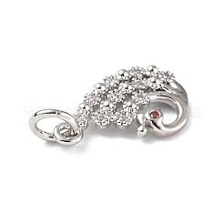 Brass Micro Pave Cubic Zirconia Charms&nbsp;ZIRC-F131-20P