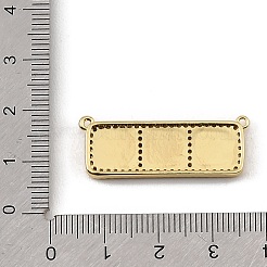 Brass Micro Pave Clear Cubic Zirconia Connector Charms&nbsp;CU-CBA30E8-01G-A02
