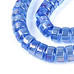 AB Color Plated Transparent Glass Beads Strands&nbsp;GLAA-T026-4x8mm-T04