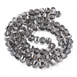 Electroplate Transparent Glass Beads Strands&nbsp;EGLA-N002-31-F07