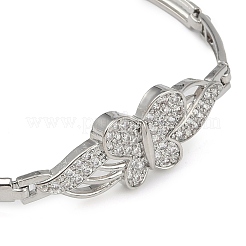 Rack Plating Brass Micro Pave Clear Cubic Zirconia Link Chain Bracelets&nbsp;BJEW-Z069-02P-01