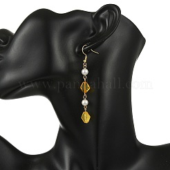 304 Stainless Steel Shell Pearl Dangle Earrings&nbsp;EJEW-JE07099