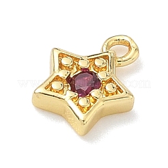 Brass Micro Pave Cubic Zirconia Charms&nbsp;KK-G548-19G