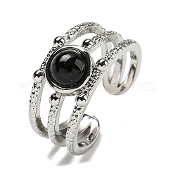 Natural Gemstone Adjustable Rings&nbsp;RJEW-K269-10P