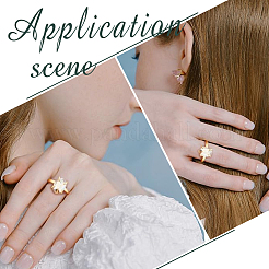 1Pc Adjustable Sterling Silver Finger Ring Components&nbsp;STER-BBC0006-95G