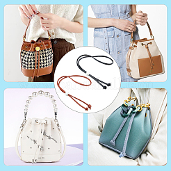 2 Sets 2 Colors Imitation Leather Bag Drawstring&nbsp;DIY-WR0001-75