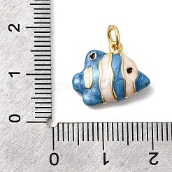Brass Enamel Pendants&nbsp;KK-H092-01G