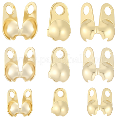 150Pcs 3 Styles Brass Bead Tips&nbsp;KK-BBC0027-85D