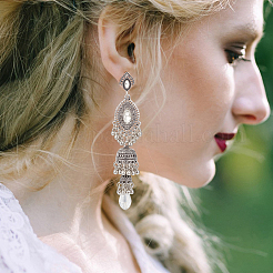 8 Pairs 8 Style Zinc Alloy Dangle Stud Earrings for Women&nbsp;EJEW-AN0003-17