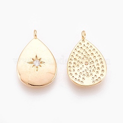 Brass Cubic Zirconia Charms&nbsp;X-KK-S341-27