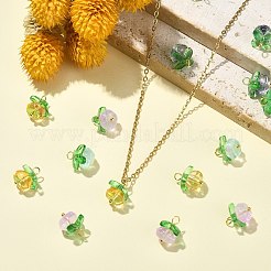20Pcs 4 Colors Handmade Lampwork Charms&nbsp;LAMP-CJ0001-92