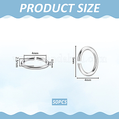 50Pcs S925 Sterling Silver Jump Rings&nbsp;STER-GA0001-47