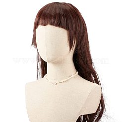 Natural Rose Quartz Chip Beaded Necklace for Girl Women&nbsp;NJEW-TA00016-02