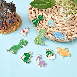 10Pcs 10 Styles Alloy Enamel Pendants&nbsp;ENAM-YW0003-25