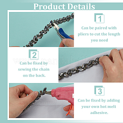 1Yard Iron Glass Rhinestone Cup Chains&nbsp;CH-FG0001-01A