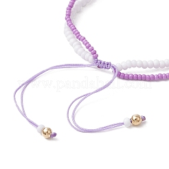 Easter Glass Seed Beads Braided Bead Bracelets&nbsp;BJEW-MZ00150-04