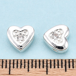 Brass Micro Pave Cubic Zirconia Beads&nbsp;FIND-Z035-18S