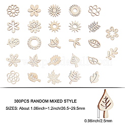 3 Bags 3 Style Laser Cut Wood Shapes&nbsp;WOOD-GF0001-53