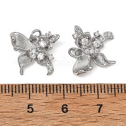 SHEGRACE Brass Pave Clear Cubic Zirconia Pendants&nbsp;XGRQ4D807-657P