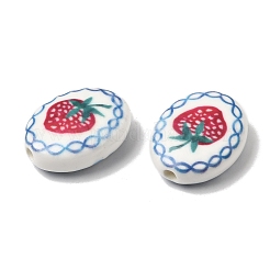 Hand Painted Oval Porcelain Beads&nbsp;PR-CBA03B0-01D