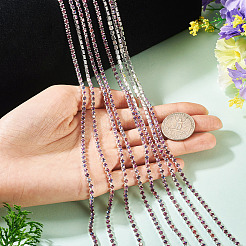 5 Yards Alloy Glass Rhinestone Cup Chains&nbsp;AJEW-TA0002-49B