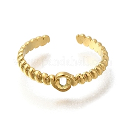 Ion Plating(IP) 304 Stainless Steel Open Cuff Ring Components&nbsp;RJEW-U017-37G