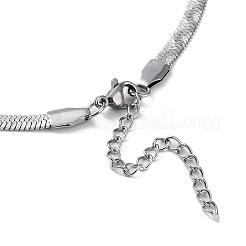 Non-Tarnish 304 Stainless Steel Herringbone Chain Necklaces&nbsp;NJEW-P282-03P