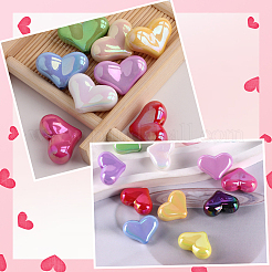 150Pcs 10 Colors UV Plating Opaque Acrylic Beads&nbsp;OACR-SP0002-44A