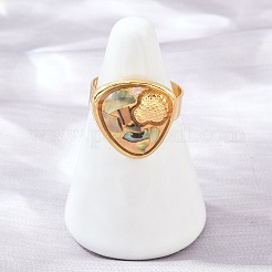 304 Stainless Steel Resin Cuff Open Rings&nbsp;RE-E001-02G