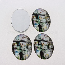 Photo Glass Oval Cabochons&nbsp;X-GGLA-N003-18x25-F04