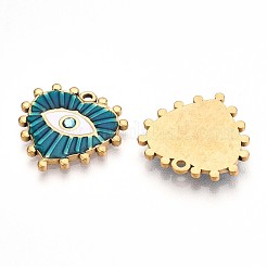 Ion Plating(IP) 304 Stainless Steel Enamel Rhinestone Pendants&nbsp;STAS-T064-56A