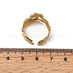 304 Stainless Steel Cuff Rings for Women&nbsp;RJEW-F193-01G