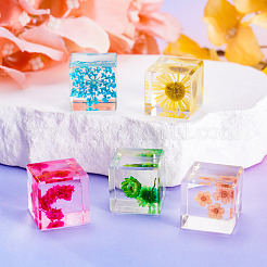 5Pcs 5 Colors Resin Cube Fridge Magnet Home Decoration Accessoriesa&nbsp;FIND-TA0005-87