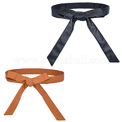 2Pcs 2 Colors PU Leather Wrap Belts for Coat&nbsp;AJEW-CL0005-21B