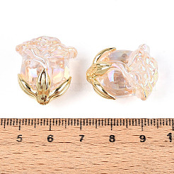 UV Plating Transparent Acrylic Beads&nbsp;MACR-C029-06B-02