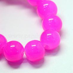 Baking Paint Imitation Jade Glass Round Bead Strands&nbsp;DGLA-Q021-6mm-28