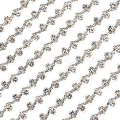 S-shaped Glass Rhinestone and Iron Cup Chains&nbsp;DIY-WH20032-25S-01