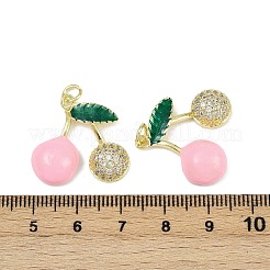 Brass Micro Pave Cubic Zirconia Pendants&nbsp;KK-H072-11A-G01