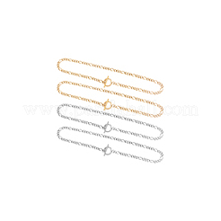 4Pcs 2 Colors 304 Stainless Steel Figaro Chains Necklace&nbsp;NJEW-UN0001-33