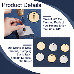 60Pcs 2 Colors Ion Plating(IP) 304 Stainless Steel Charms&nbsp;STAS-PH0005-64
