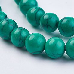 Imitation Synthetic Turquoise Bead Strands&nbsp;G-F434-6mm-03