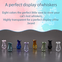 Glass Vase Miniature Flowerpot Ornaments&nbsp;AJEW-SP0002-41A