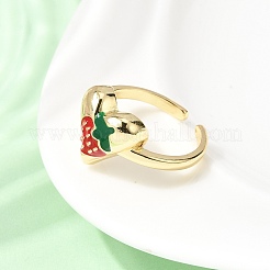Brass Cuff Open Rings for Women&nbsp;RJEW-C164-05A-G